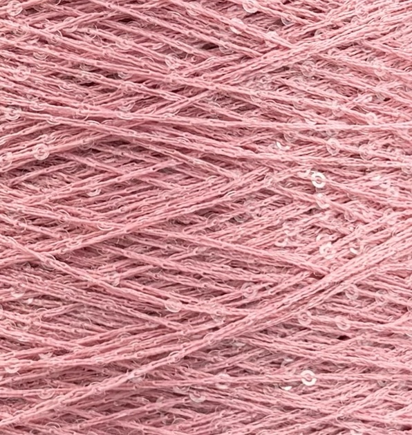 Torciatura di Domaso Art. Spangle Colours 4.5 – Garn mit Pailletten col. Rosa 308